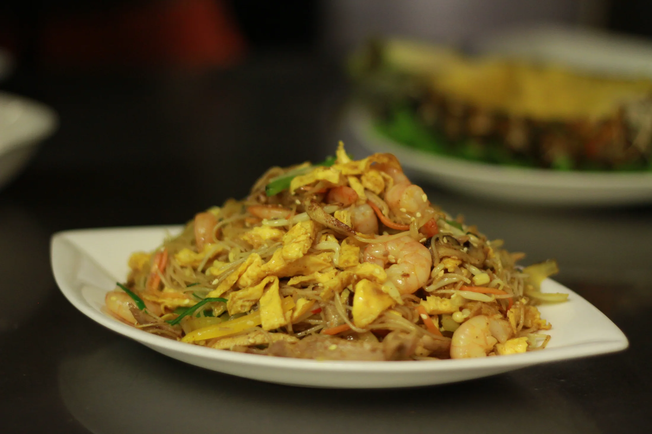 Nouilles sautées aux crevettes