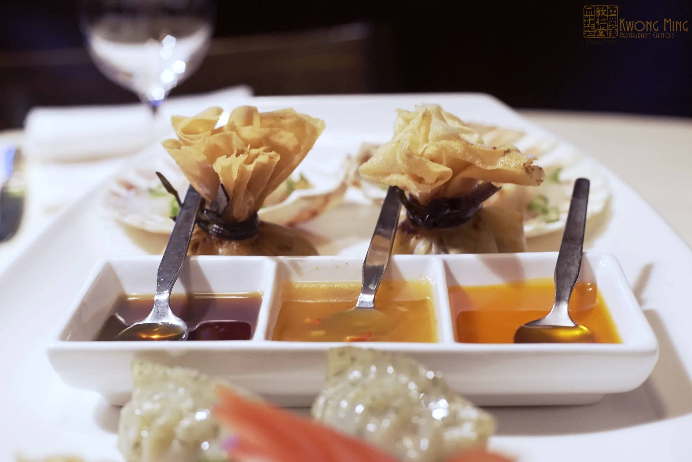 Assortiment croustillant et sauces